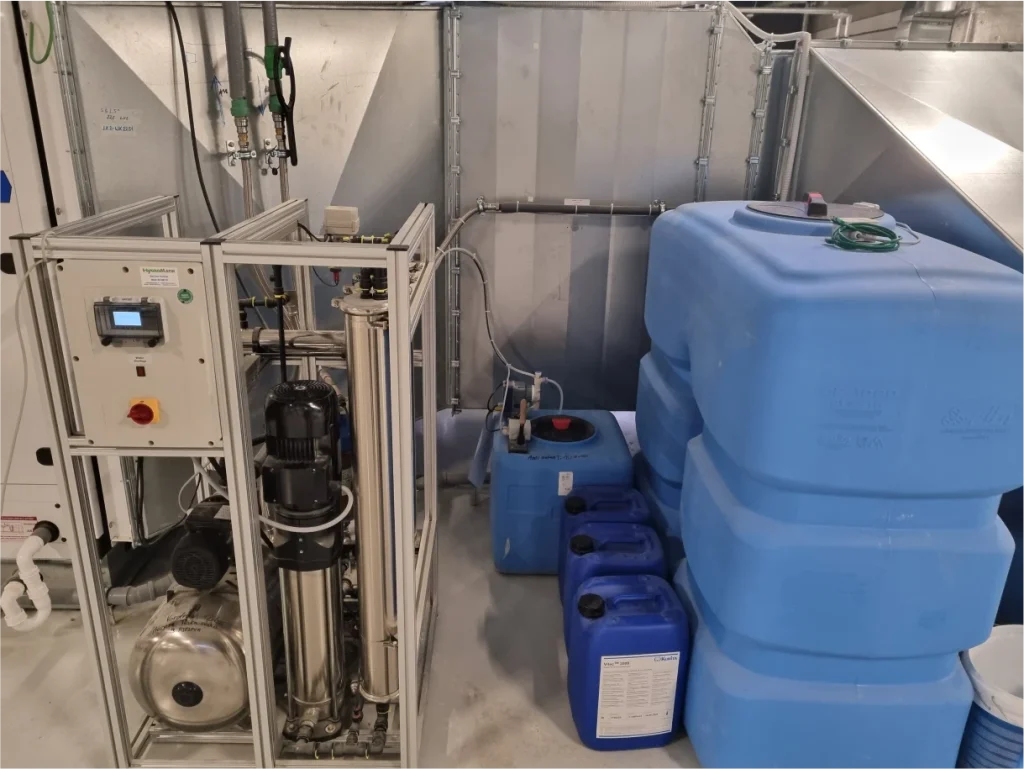 Sistema de ósmosis inversa IEM – En funcionamiento
